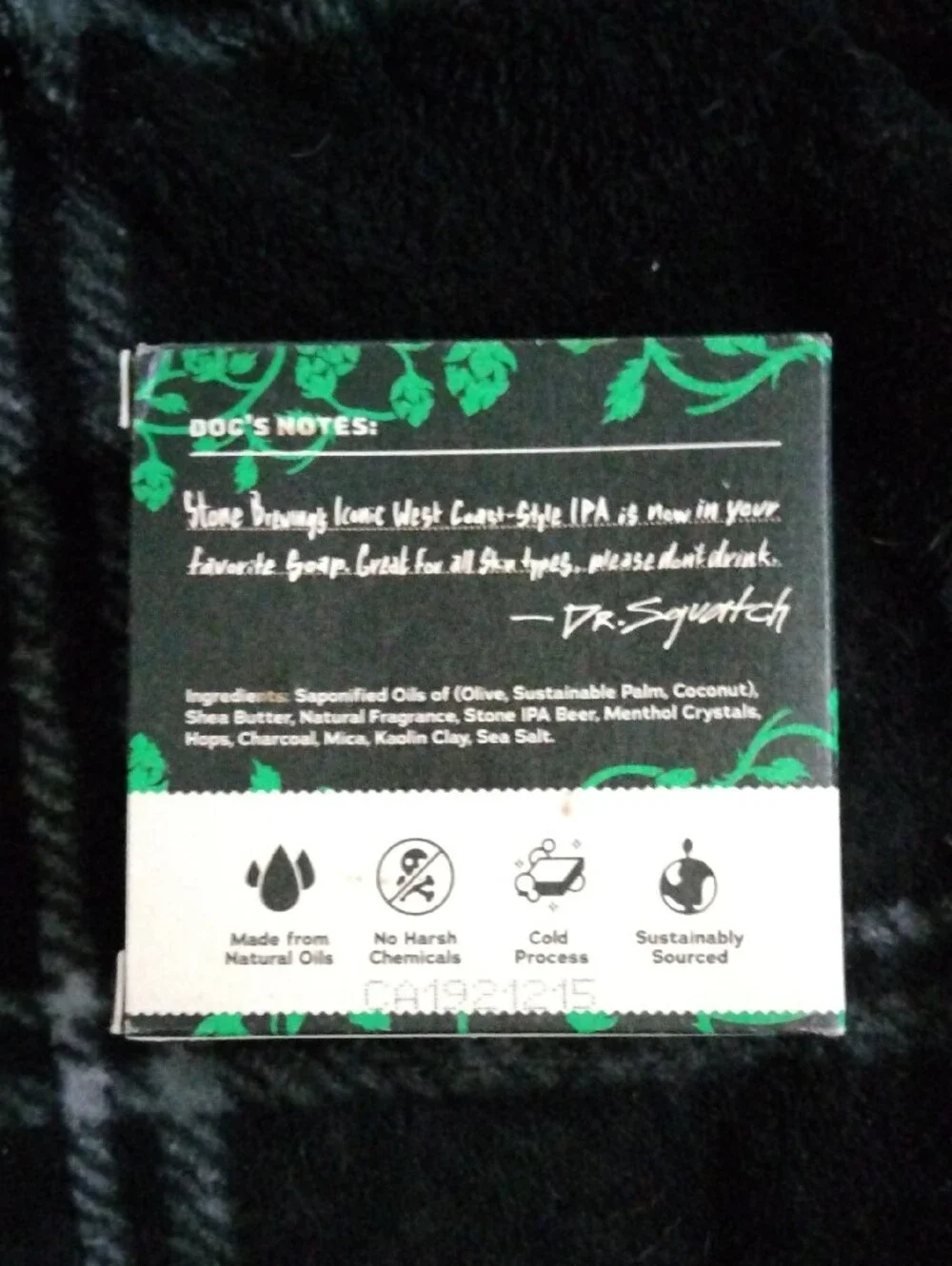 Dr. Squatch Stone IPA Men’s Natural Soap - Green & White